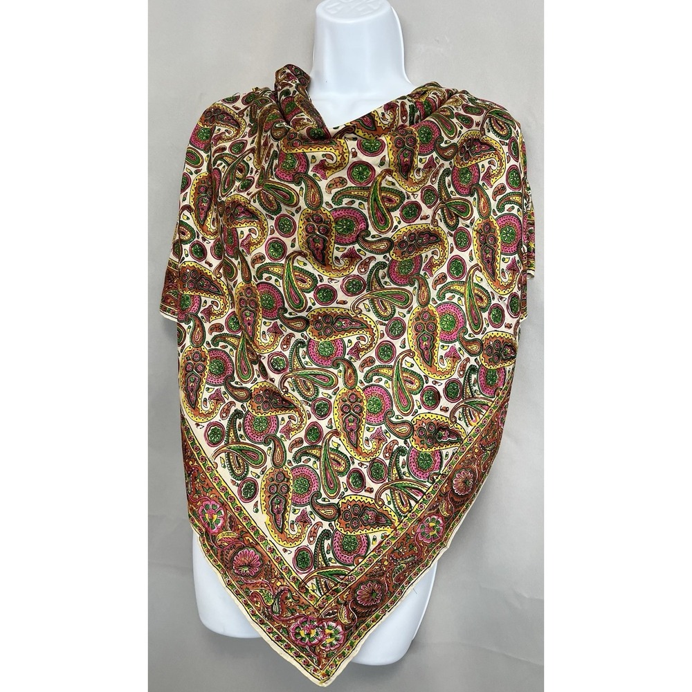 Scarf square 100% Pure Silk Made In India Women's 34"x33"
